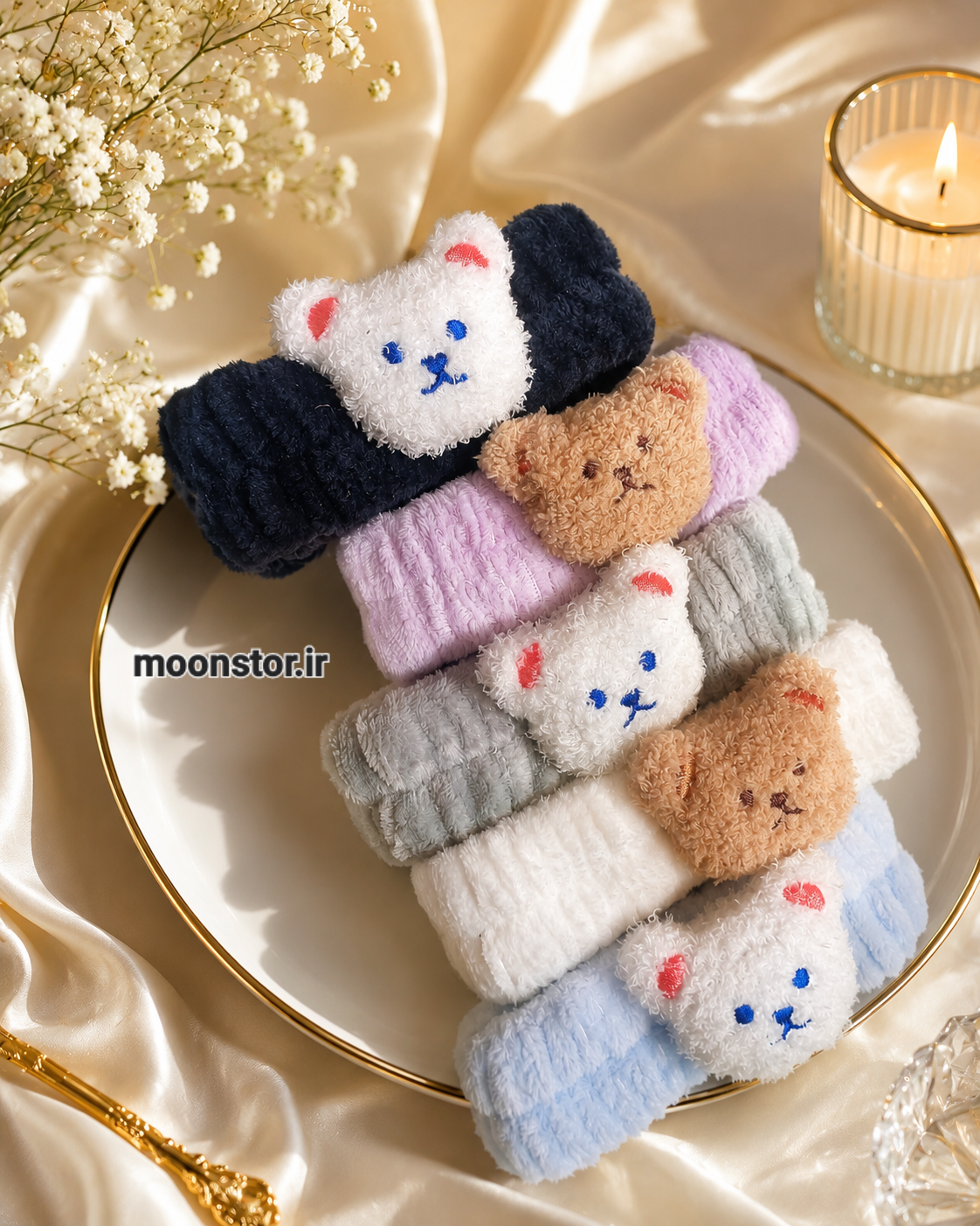 هدبند حوله ای خرسی